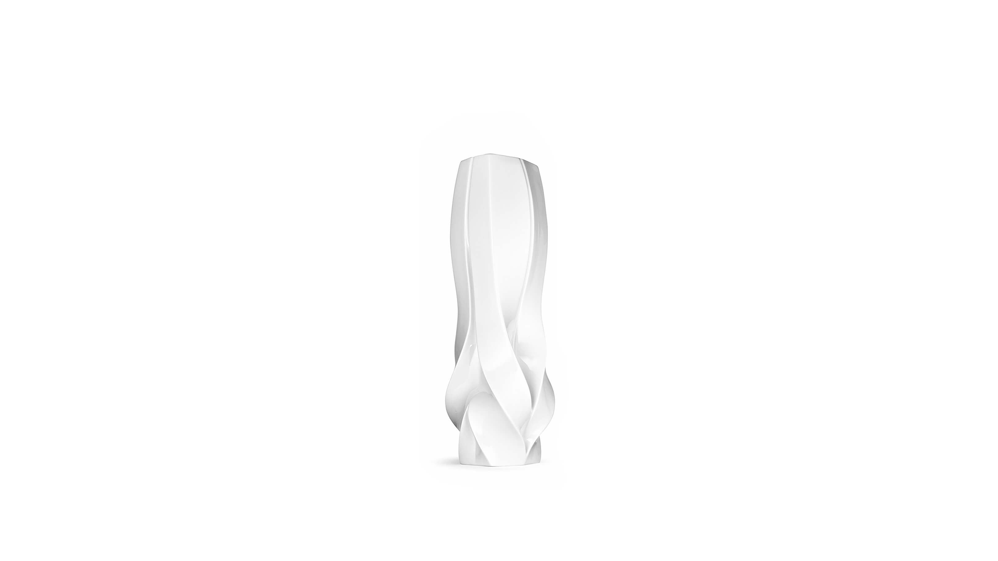 Small / White / Desktop / BlackMenu / Braid Vase, designed by Zaha Hadid Design