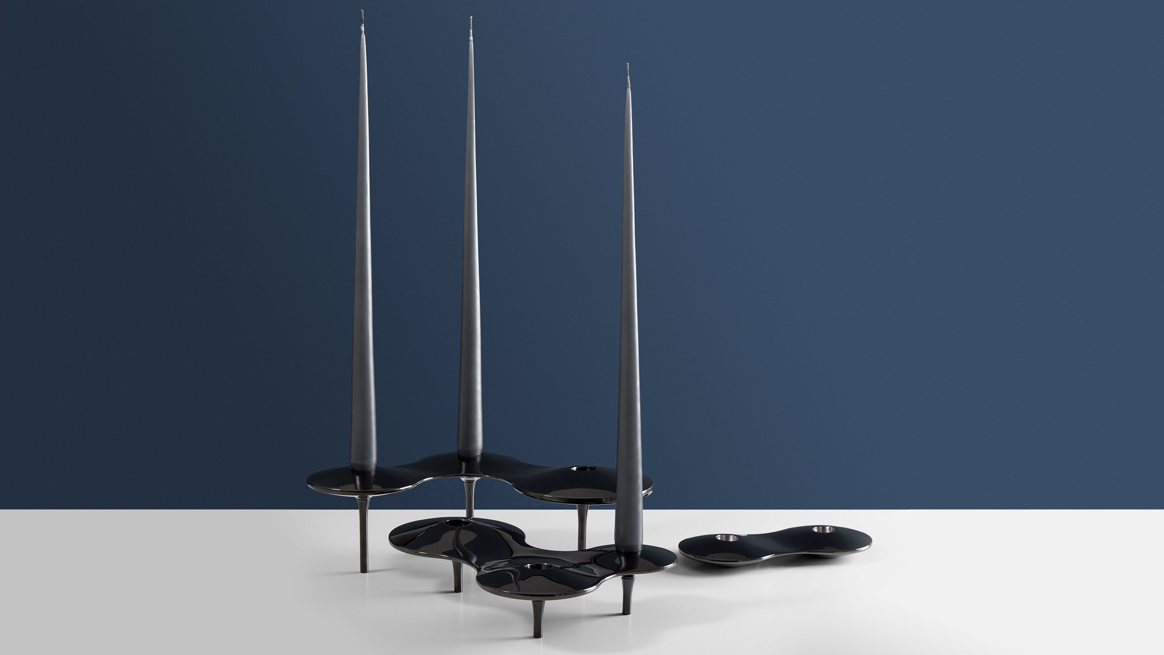 Small / Black / Desktop / WhiteMenu / Cell Candle Holder, Zaha Hadid Design