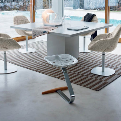 White / Mobile / BlackMenu / Mezzadro Stool, designed by Achille and Pier Giacomo Castiglioni