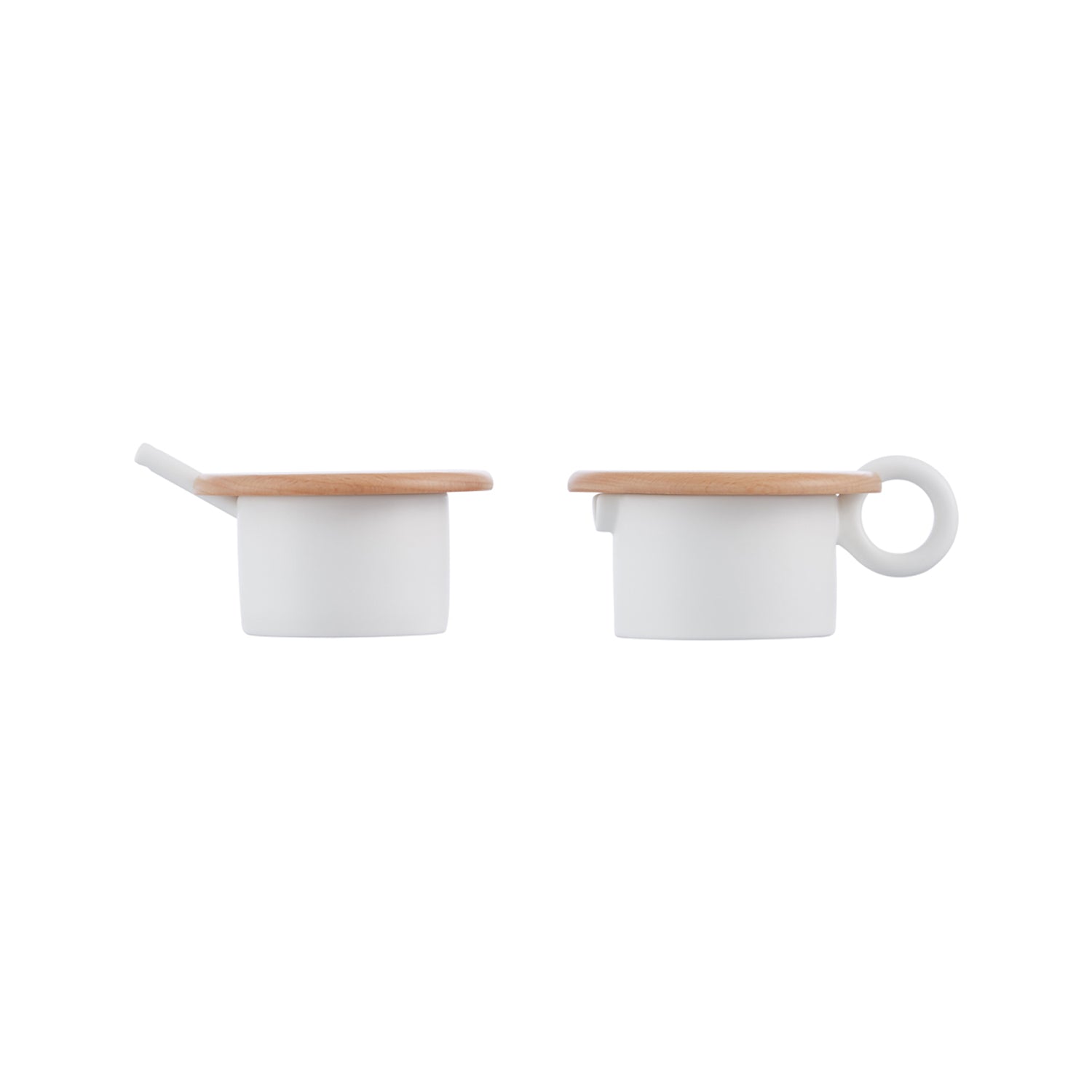 White / Mobile / BlackMenu / Plank Milk and Sugar Bowls, designed by Nendo