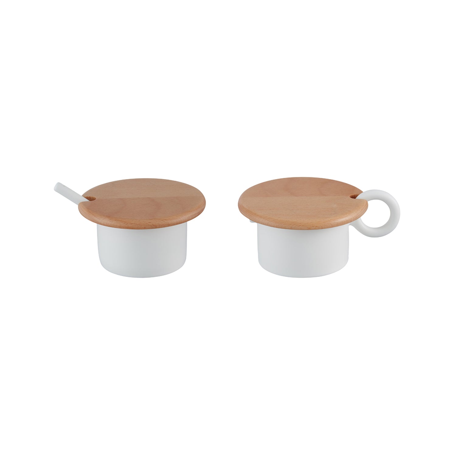 White / Mobile / BlackMenu / Plank Milk and Sugar Bowls, designed by Nendo