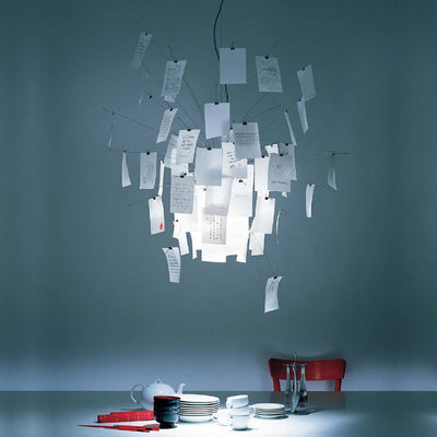 Mobile / WhiteMenu / Zettel'z 6 Chandelier, designed by Ingo Maurer