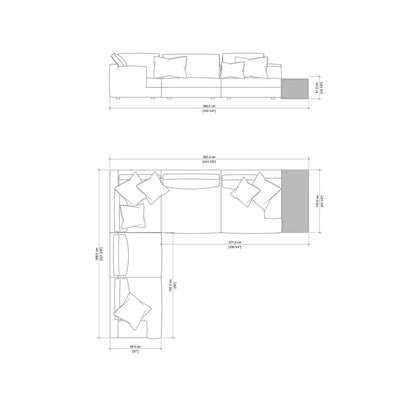 Composition #1 / Mobile / BlackMenu / Miloe Sofa, designed by Piero Lissoni made by Cassina