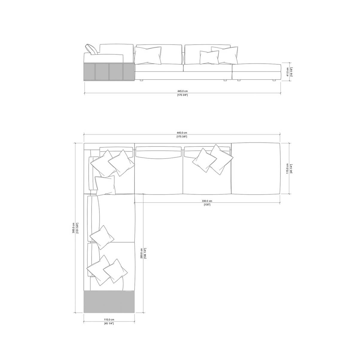 Cassina Sofa Miloe Sofa